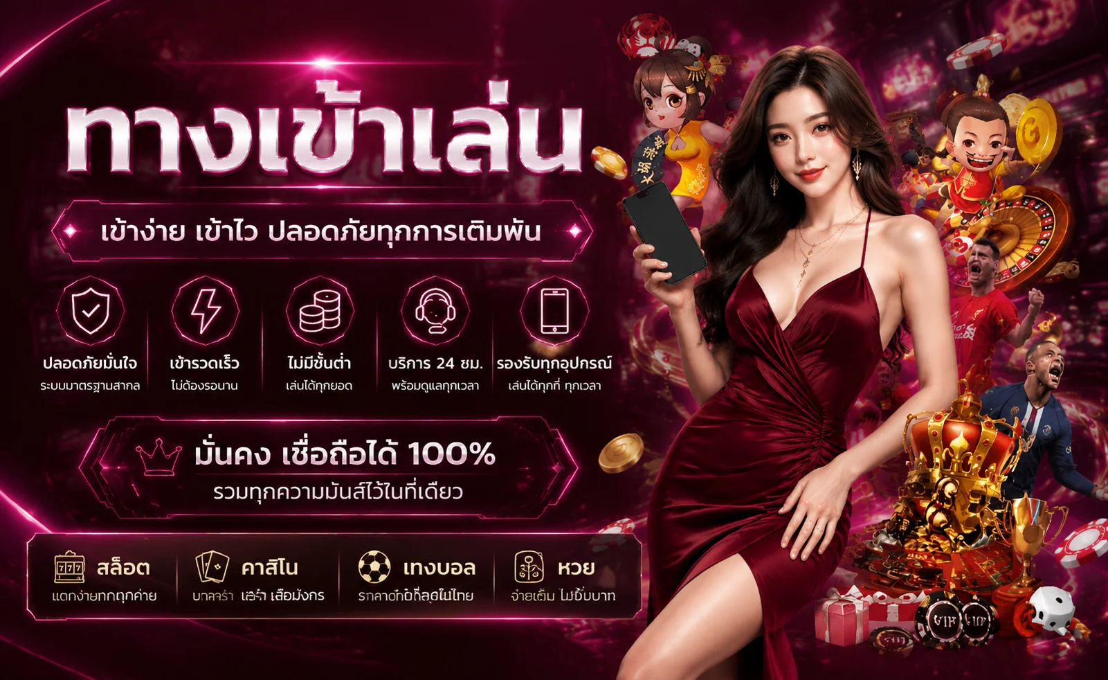 ตัวอย่างห้องเกมเซ็กซี่บาคาร่าบนหน้าจอมือถือ